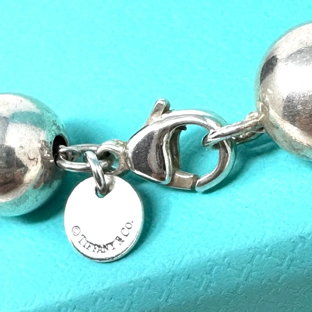 Authentic Tiffany & Co. Graduated Ball Beaded Necklace.